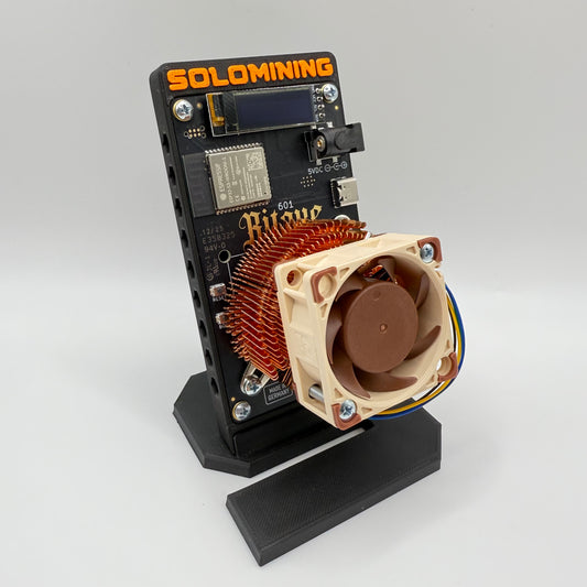 Front view of the Bitaxe 601 Gamma Copperzilla edition.