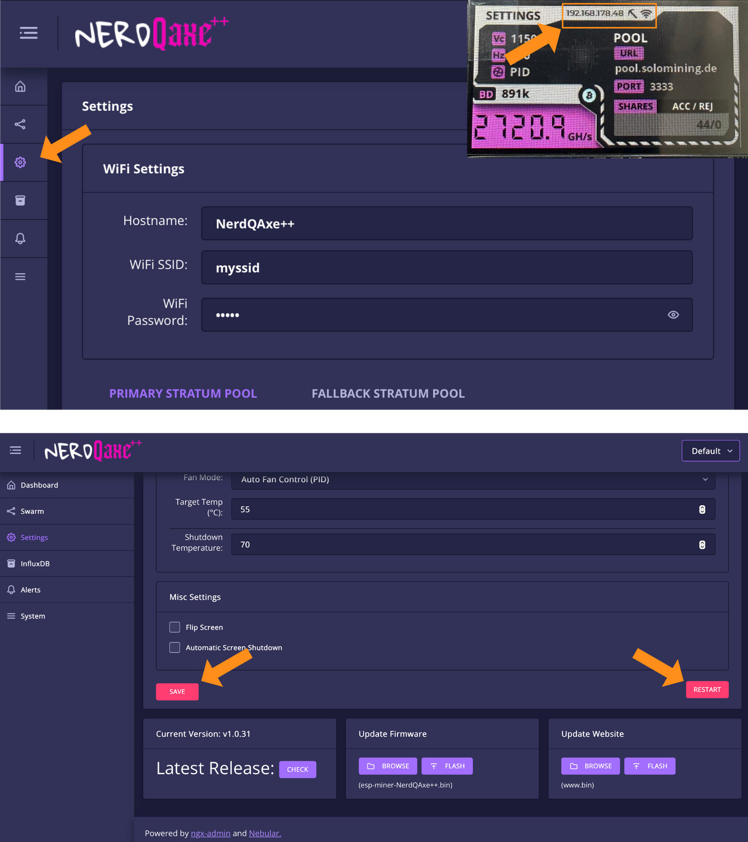NerdQaxe++ setup guide