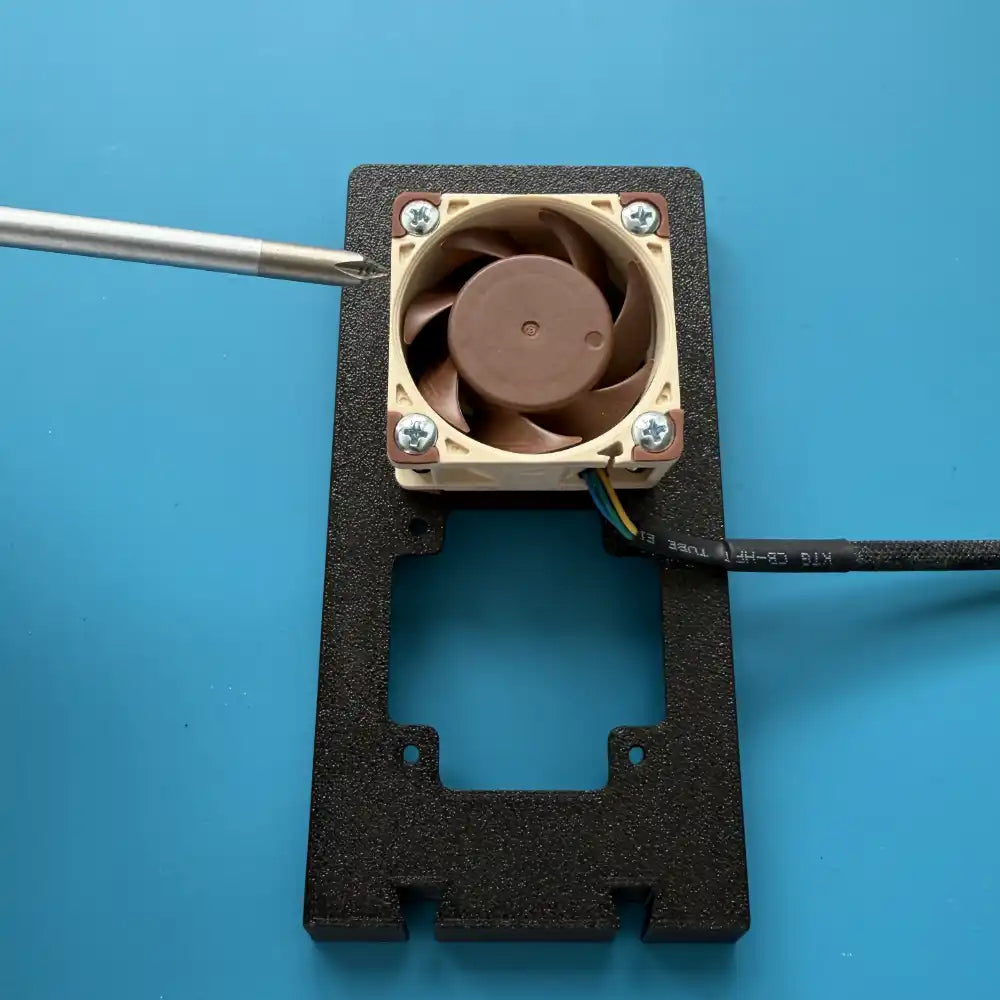 attaching the backside fan
