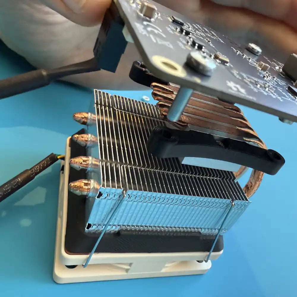 bitaxe gets attached to heatsink