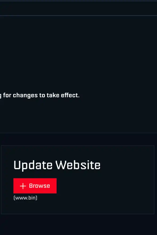 update webinterface