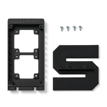 Picture of the unmounted black Bitaxe stand.