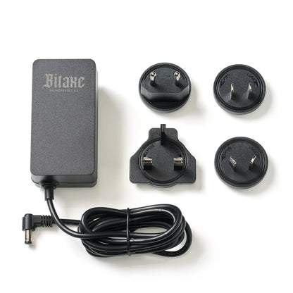 View of the power supply with all different plug types.