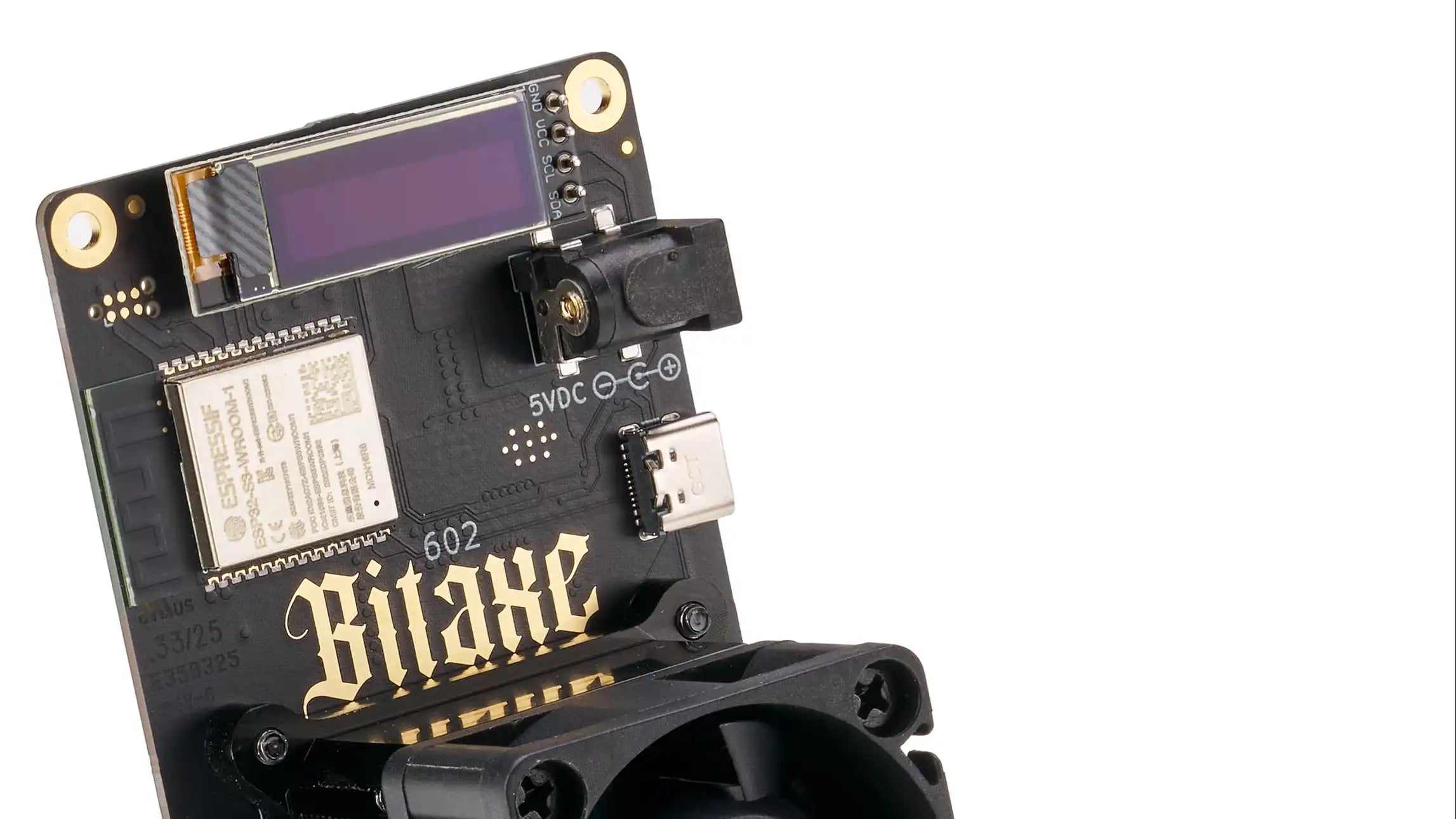 Detail view of Bitaxe 602 Gamma Bitcoin Miner