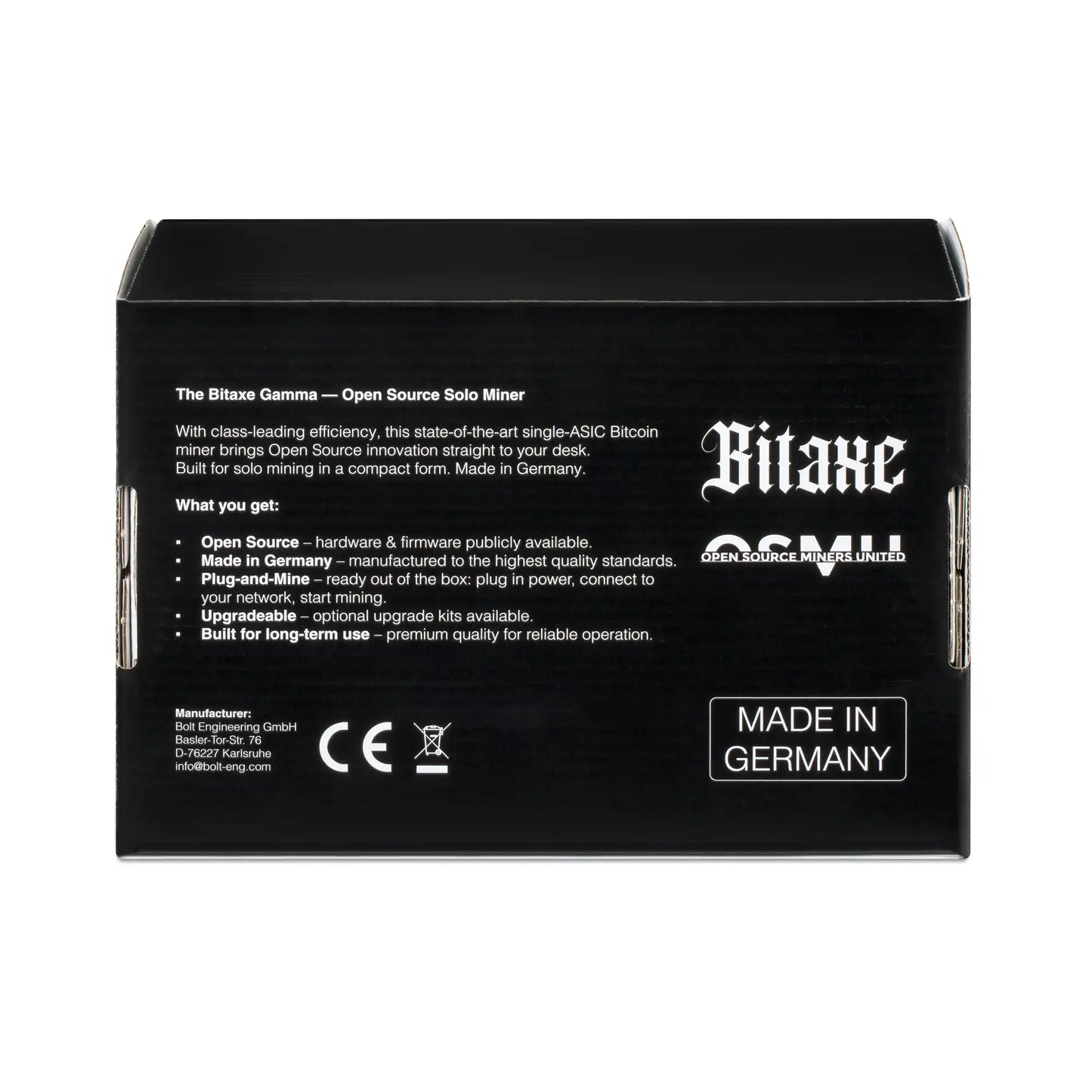 Back view of the Bitaxe 602 packaging