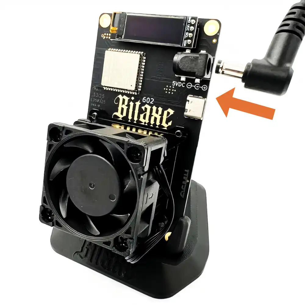 Bitaxe 602 Gamma gets plugged in